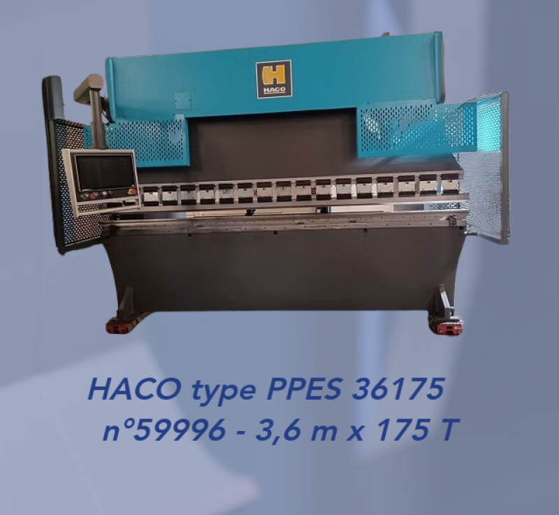 Presse plieuse hydraulique d'occasion - HACO type PPES 36175 (n 59996) - 3,6 m x 175 T