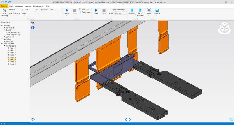 programmation opération de pliage pour presse plieuse HACO FHAMO France 