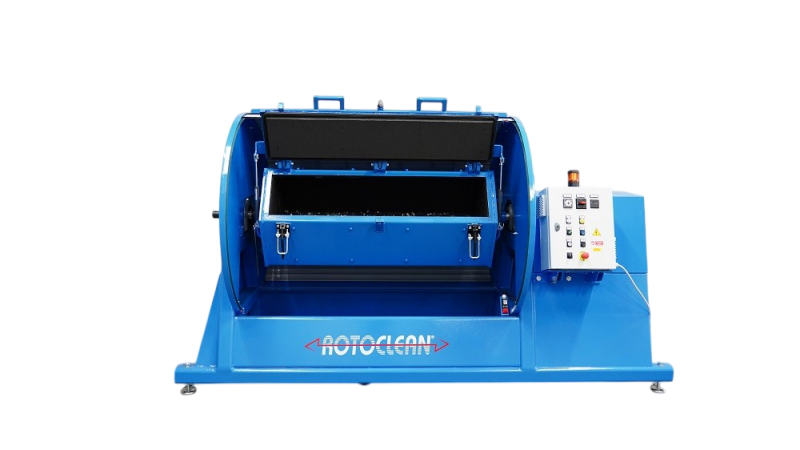 ébavurage industriel tonneau tribofinition élimination bavures ROTOCLEAN EVO SIDEROS FHAMO Grenoble