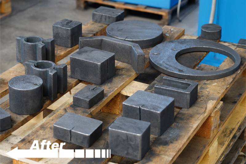 ébavurage séries pièces métalliques découpe chaudronnerie SIDEROS FHAMO Lyon